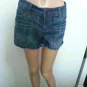 Xxi sexy blue denim distress cotton trendy beach stylish 4 pocket shrt shorts 29